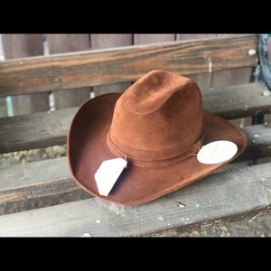Cow boy hat brown unisex
